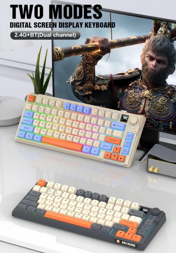 Wireless 80% Keyboard & Mouse Set – Multi-Language Backlit - Image 3