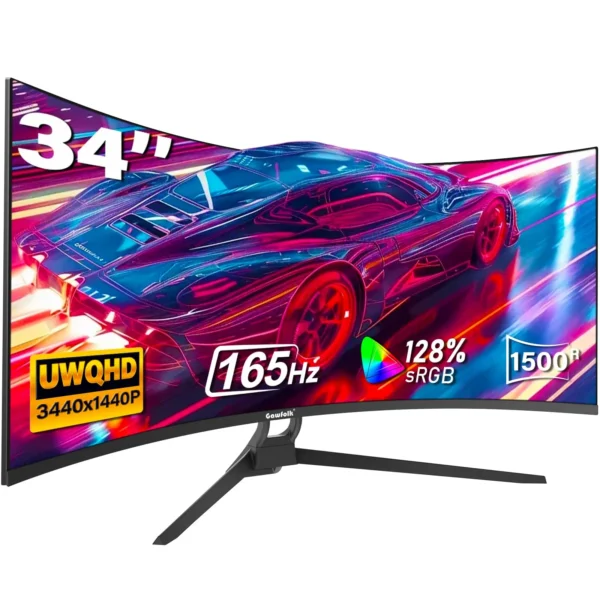 Gawfolk 34" Ultrawide Curved Gaming Monitor 165Hz WQHD - Image 7