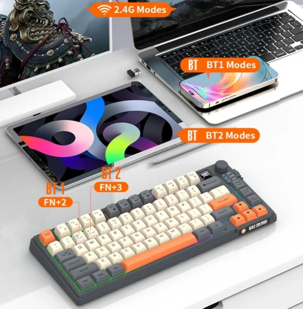 Wireless 80% Keyboard & Mouse Set – Multi-Language Backlit - Image 2