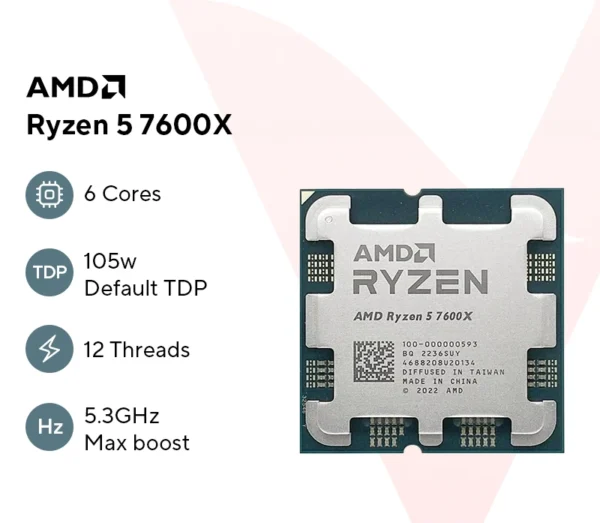 Buy AMD Ryzen 5 7600X 6-Core 12-Thread 5.3GHz CPU in UK, London