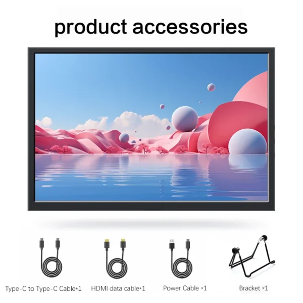 Prechen 13.3" 2K IPS Touch Portable Monitor USB-C HDMI - Image 6