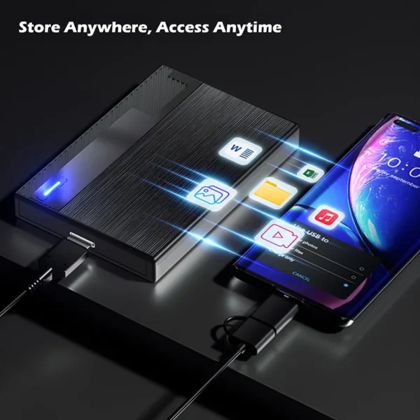 Hirucy 1TB Portable External Hard Drive USB 3.0/USB-C - Image 3