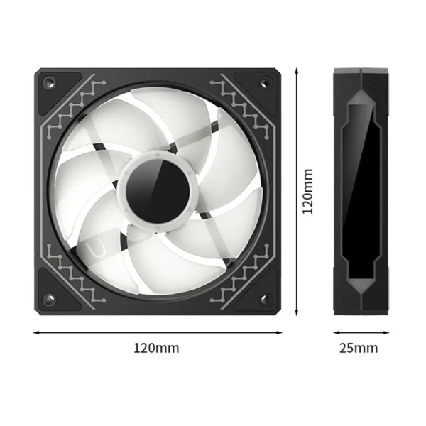 TEUCER Prism12025 120mm ARGB Case Fan 3-Pack - Image 5
