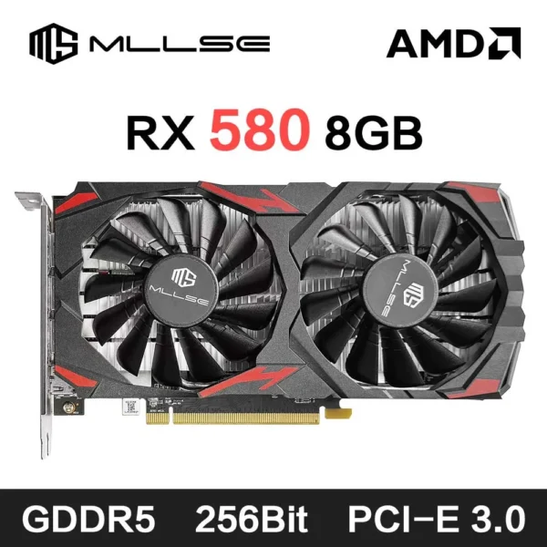 MLLSE Radeon RX 580 8GB GDDR5 Dual Fan Graphics Card - Image 2