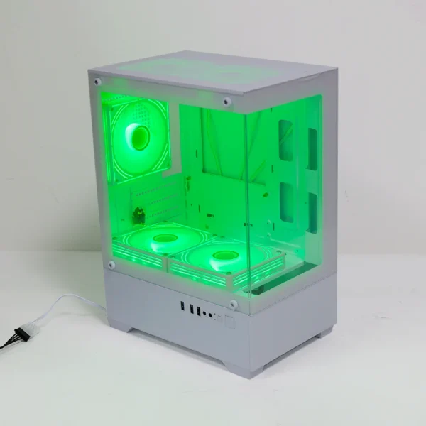 MANMU Mid Tower Gaming PC Case with 5 Fans, mATX/ITX - Image 5