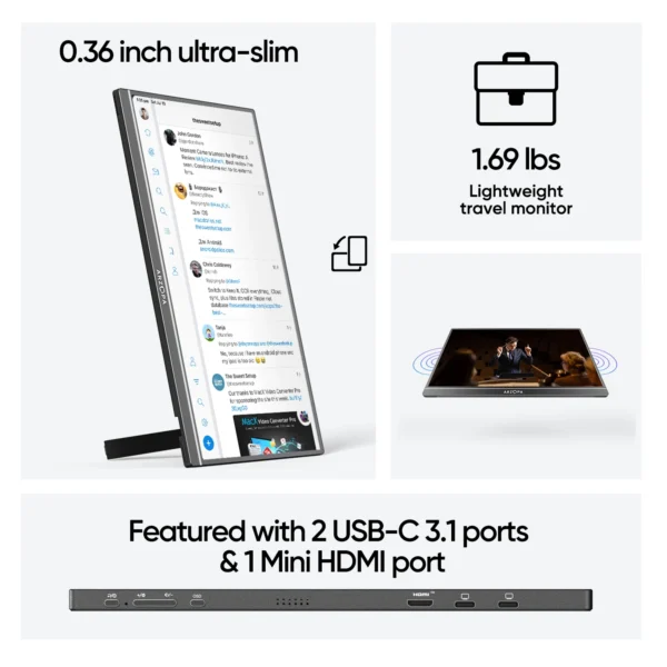 ARZOPA 17.3" FHD IPS Portable Monitor with HDR - Image 5