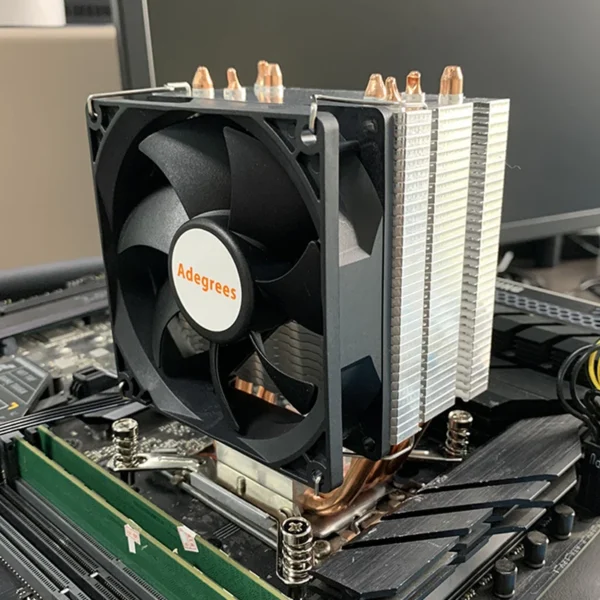 X99 CPU Cooler 4 Heatpipes 90mm PWM Silent Fan - Image 3