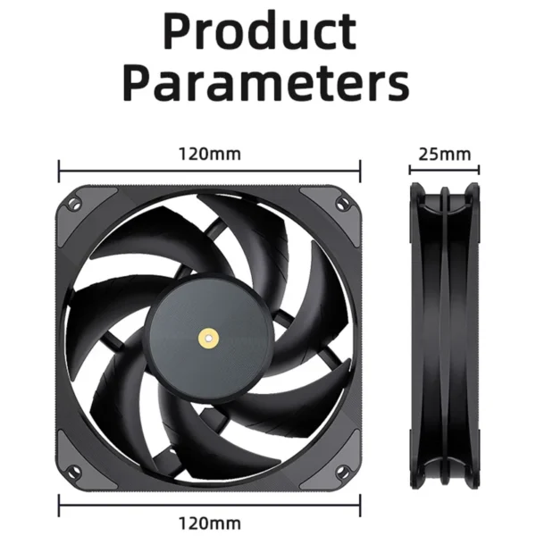 TEUCER T20 120mm Silent High-Pressure PC Cooling Fan - Image 6