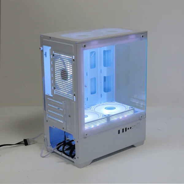 MANMU Mid Tower Gaming PC Case with 5 Fans, mATX/ITX - Image 3