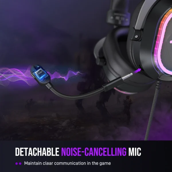 FIFINE H13 RGB Gaming Headset with Detachable Mic - Image 5