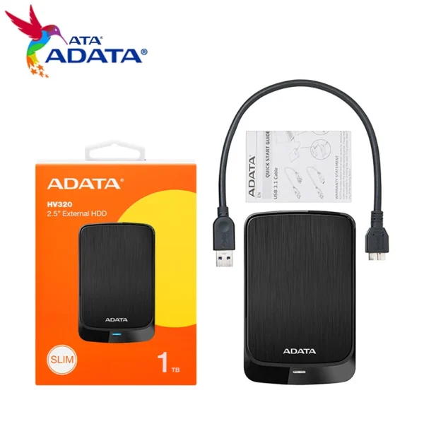 ADATA HV320 2.5" USB 3.2 Slim External HDD 1TB–4TB - Image 6