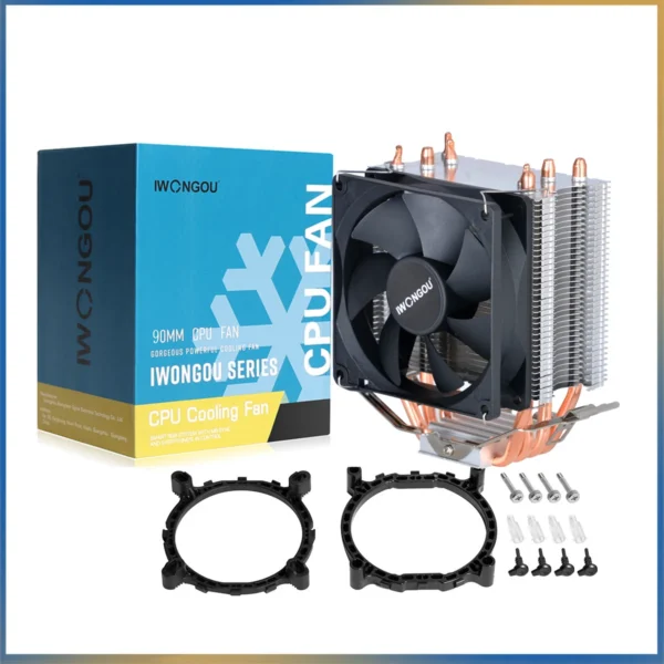 IWONGOU RGB CPU Cooler 4 Heatpipes 90mm Silent Fan - Image 7
