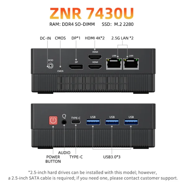 TexHoo Mini PC Ryzen 7 4800H 16GB 1TB NVMe - Image 8