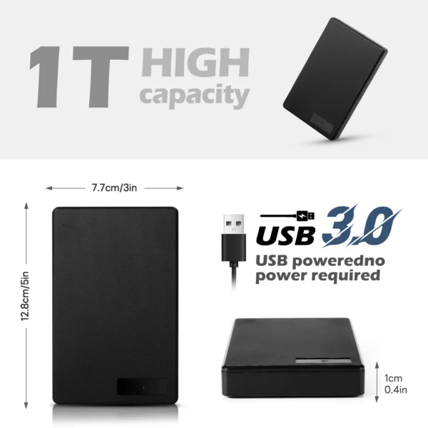 XLON 2.5" USB 3.0 Portable External HDD 1TB–5TB - Image 3