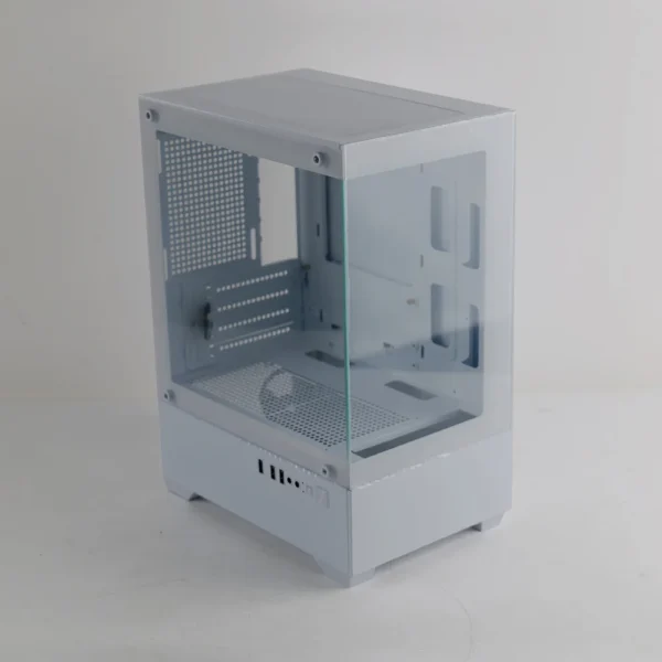 MANMU MicroATX/ITX Mid Tower Gaming PC Case – Black/White