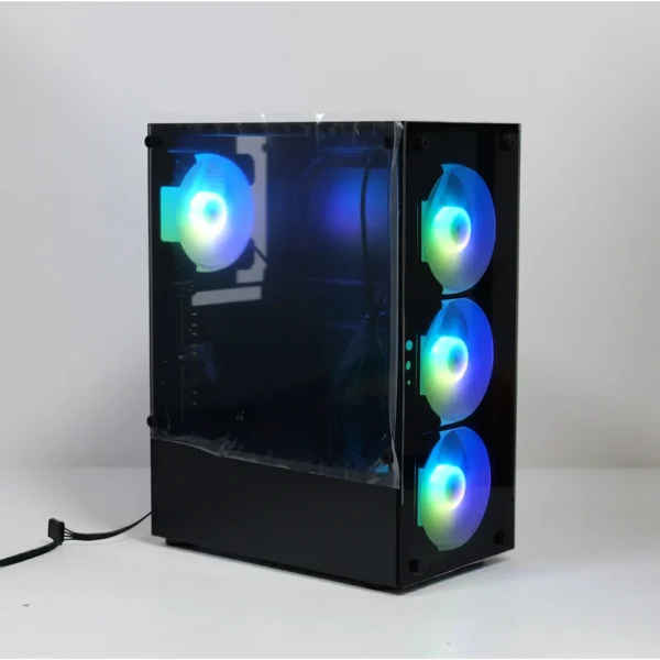 MANMU Mid Tower Gaming PC Case with 4 ARGB Fans - Image 3