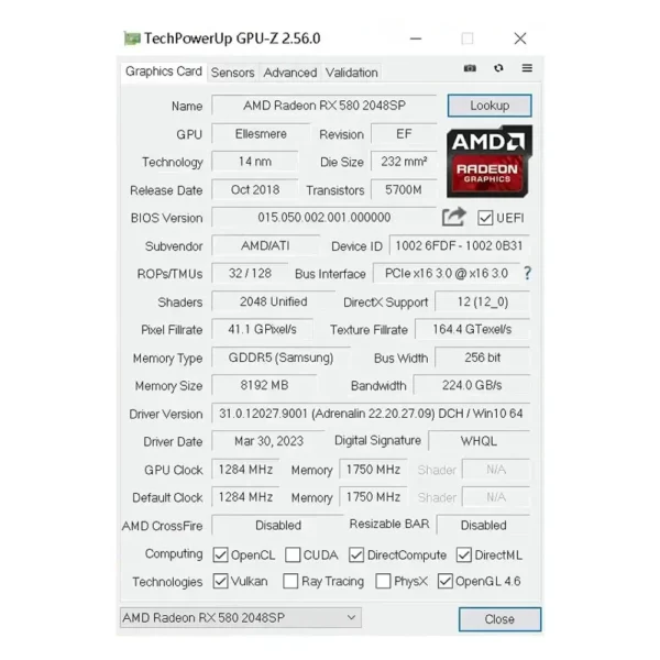 SOYO Radeon RX 580 8GB GDDR5 Graphics Card - Image 5