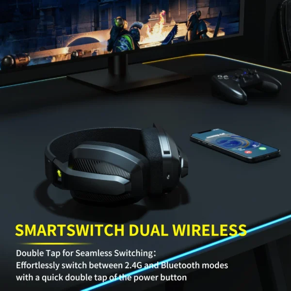 BINNUNE BW06 Wireless Gaming Headset with Mic - Image 2