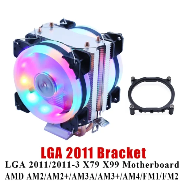 Wovibo WB-2A Silent CPU Cooler 90mm Dual Heatpipe - Image 7