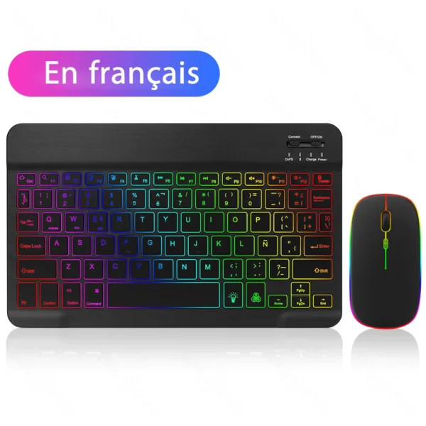 EMTRA Backlit Bluetooth Keyboard & Mouse for Tablet/PC - Image 18