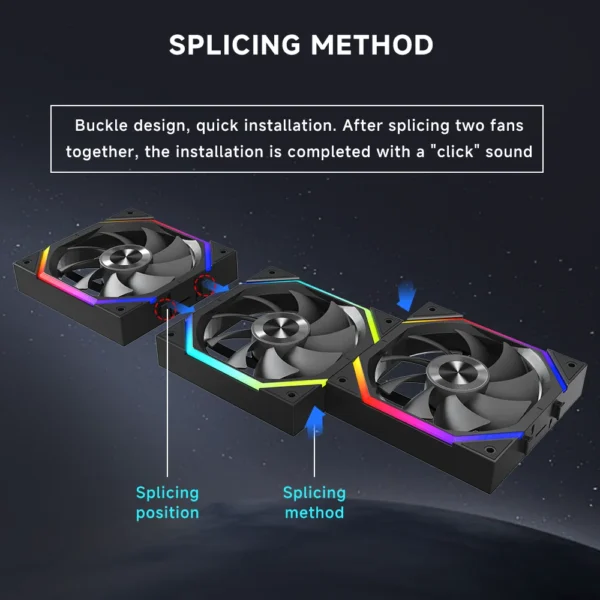 Jungle Leopard Galaxy Prism 120mm ARGB Case Fan - Image 2