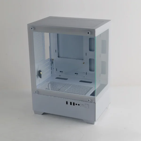 MANMU MicroATX/ITX Mid Tower Gaming PC Case – Black/White - Image 7