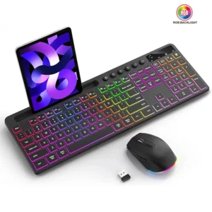 Buy RGB Wireless Keyboard & Mouse Combo with Stand in UK, London
