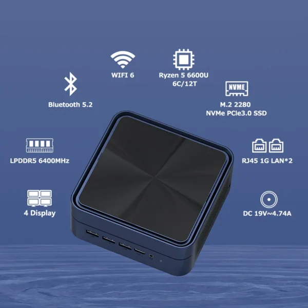 ZXIPC Mini PC Ryzen 7 WiFi6 16GB 512GB SSD - Image 4