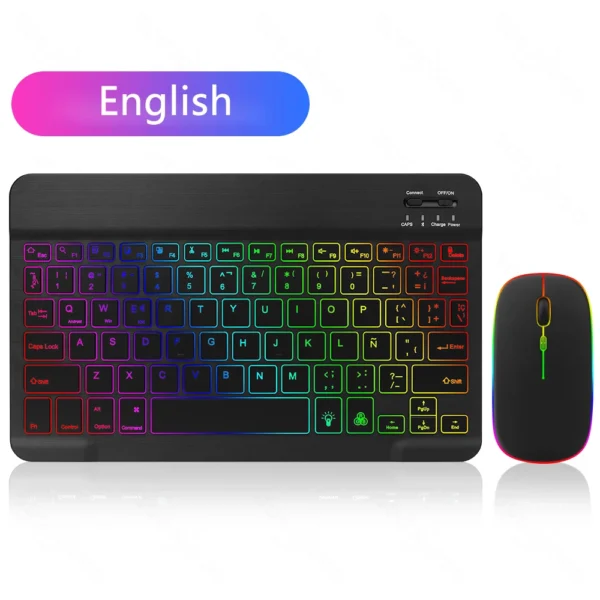 EMTRA Backlit Bluetooth Keyboard & Mouse for Tablet/PC - Image 29