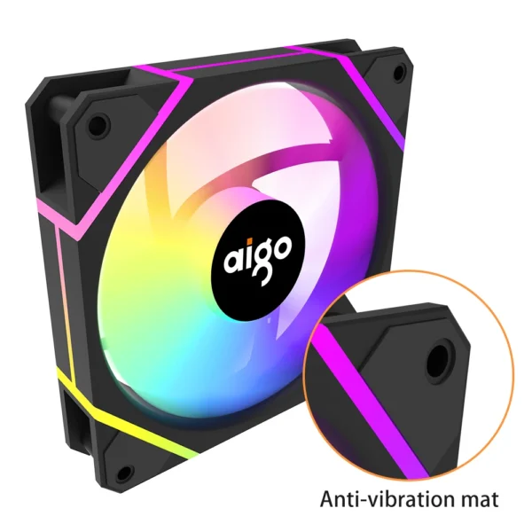 Aigo AM12 120mm RGB PC Fan Kit with Controller - Image 4