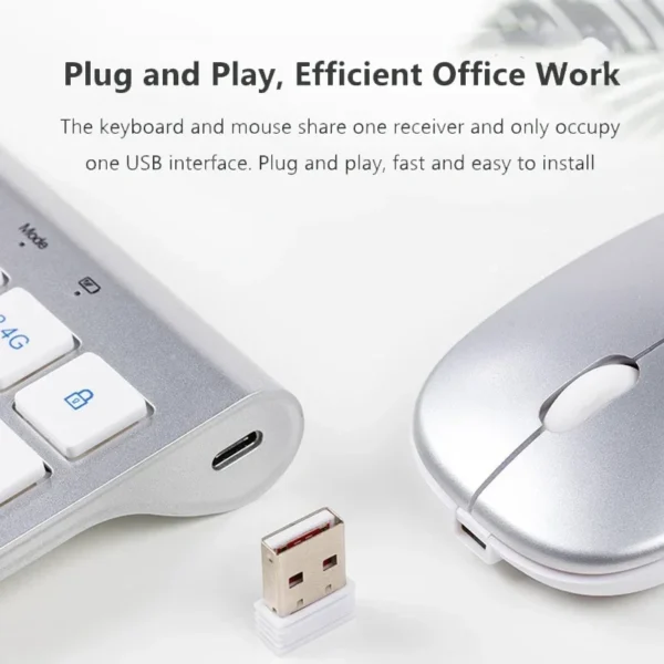 Luxuglow Bluetooth Wireless Keyboard & Mouse Combo - Image 6
