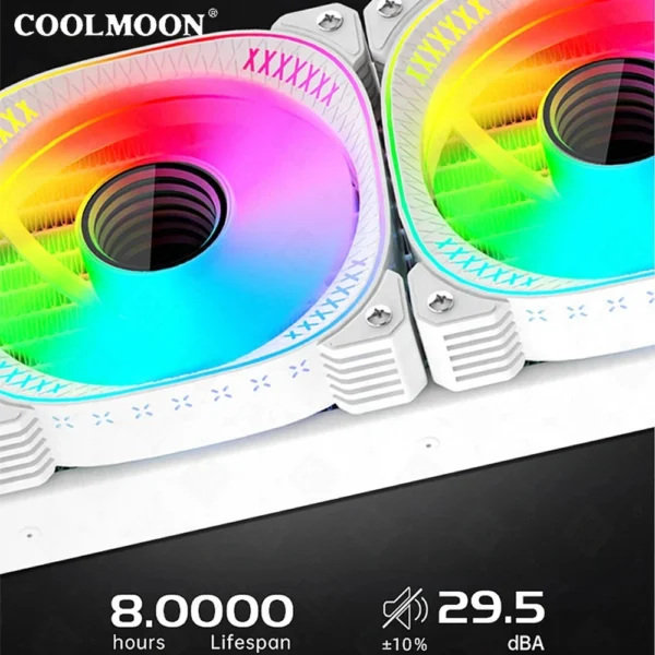 COOLMOON 360mm ARGB Liquid CPU Cooler with Display - Image 5