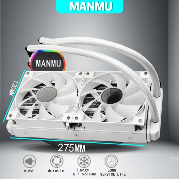 Manmu 240mm ARGB Liquid CPU Cooler – Intel/AMD - Image 6