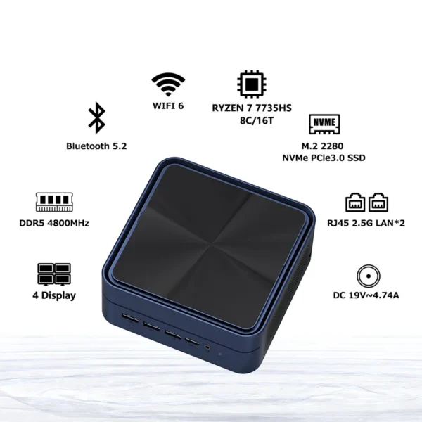 ZXIPC Mini PC Ryzen 7 WiFi6 16GB 512GB SSD - Image 9