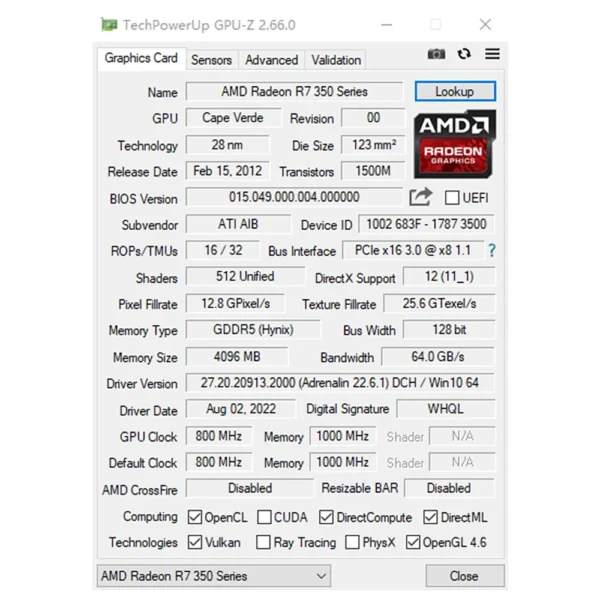 SOYO Radeon R7 350 4GB GDDR5 Desktop Graphics Card - Image 6
