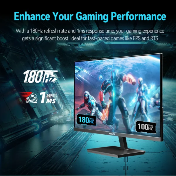 Arzopa 27" 2K 180Hz Fast IPS Gaming Monitor QHD - Image 2