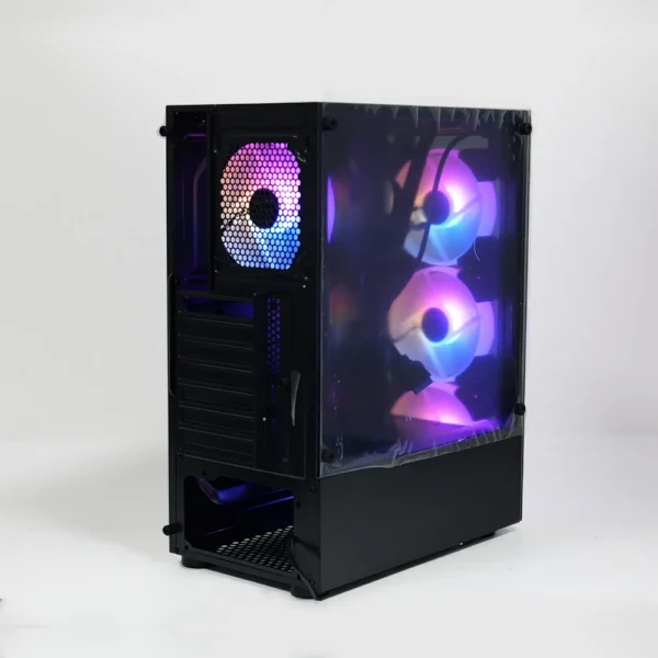 MANMU Mid Tower Gaming PC Case with 4 ARGB Fans - Image 4