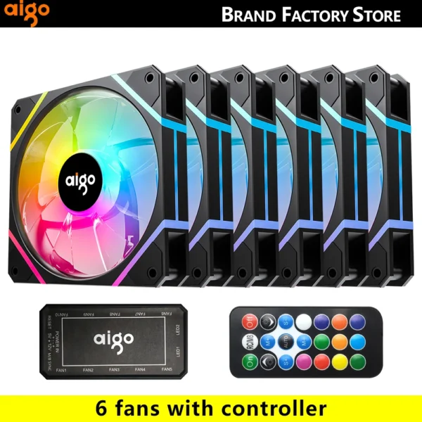 Aigo AM12 120mm RGB PC Fan Kit with Controller - Image 18