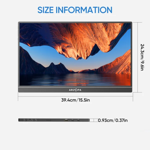 ARZOPA 17.3" FHD IPS Portable Monitor with HDR - Image 6