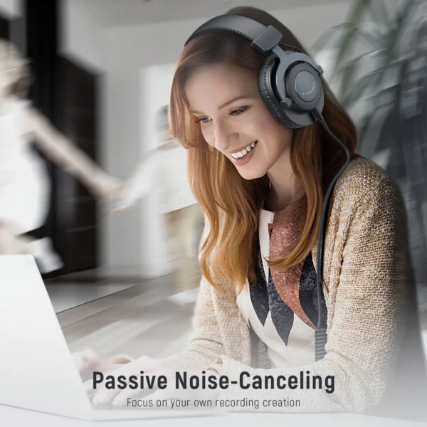 FIFINE H8 Wired Over-Ear Headset with Memory Foam Comfort - Image 6