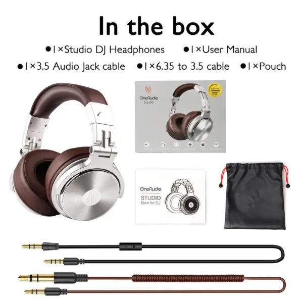 Oneodio Pro 30 Studio DJ Headphones with Mic, Wired HiFi - Image 6