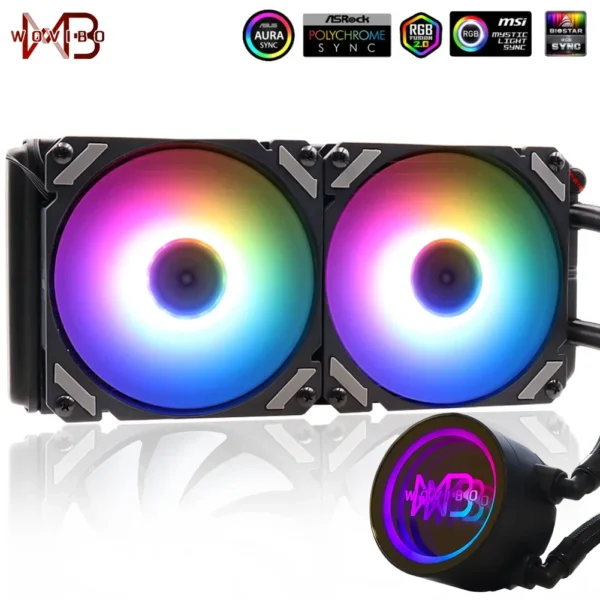 Wovibo 240mm ARGB Liquid CPU Cooler - Image 2