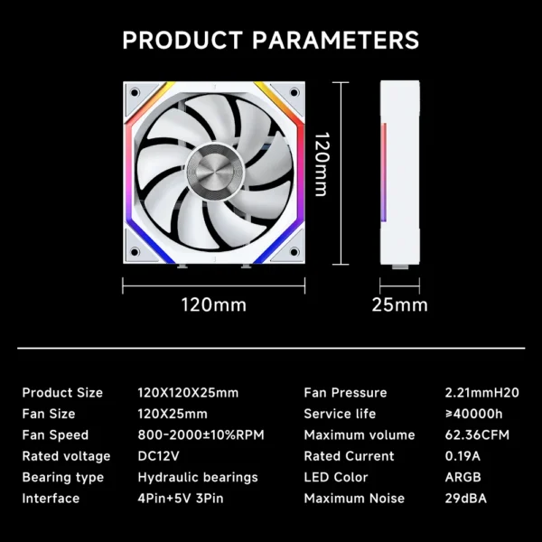 Jungle Leopard Galaxy Prism 120mm ARGB Case Fan - Image 5