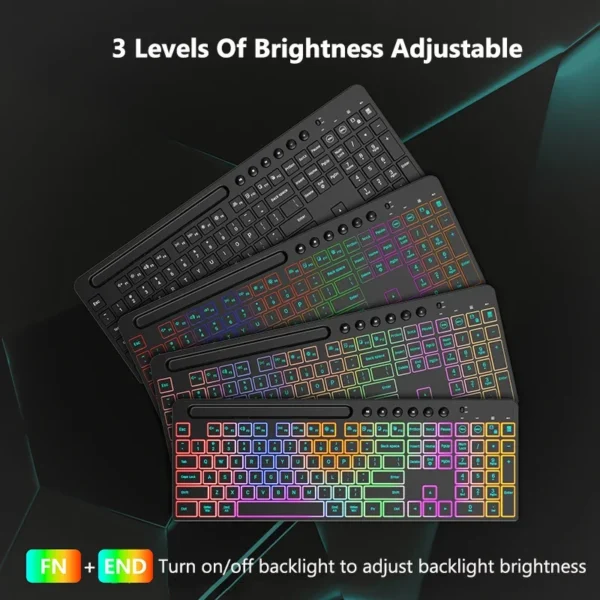 2.4G RGB Wireless Keyboard & Mouse Combo – Rechargeable - Image 3