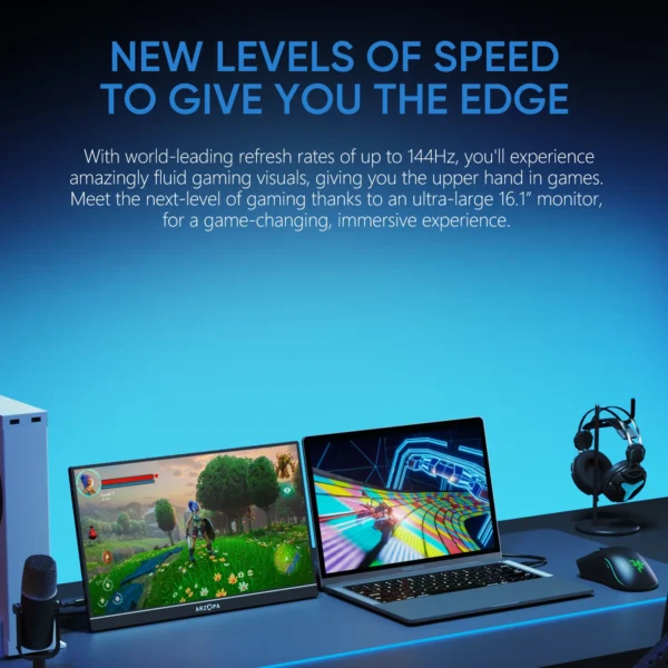 ARZOPA 16.1" 144Hz Portable Gaming Monitor IPS HDR - Image 3