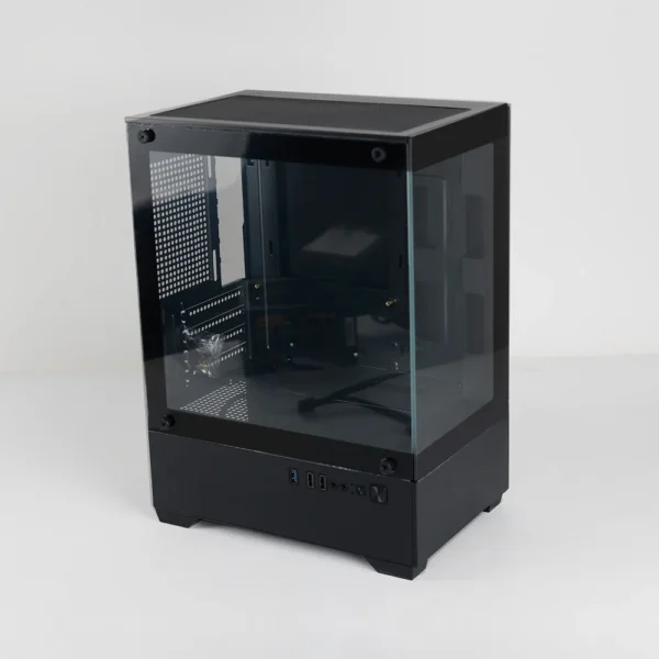 MANMU MicroATX/ITX Mid Tower Gaming PC Case – Black/White - Image 8
