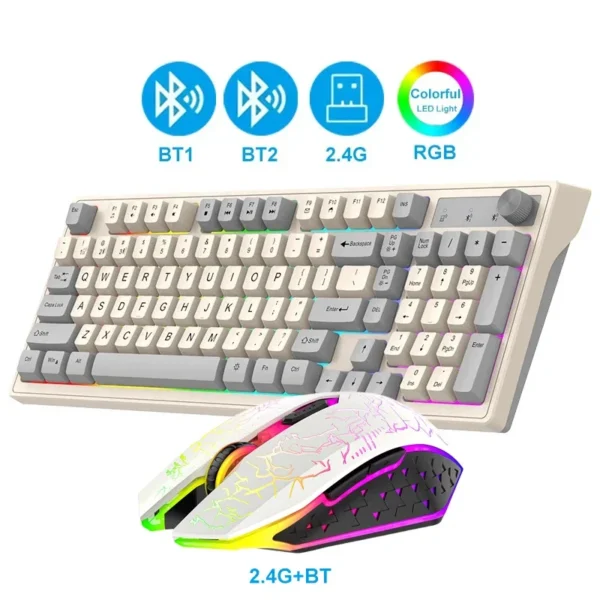 Dual-Mode RGB Wireless Keyboard & Mouse Set – Gaming - Image 9