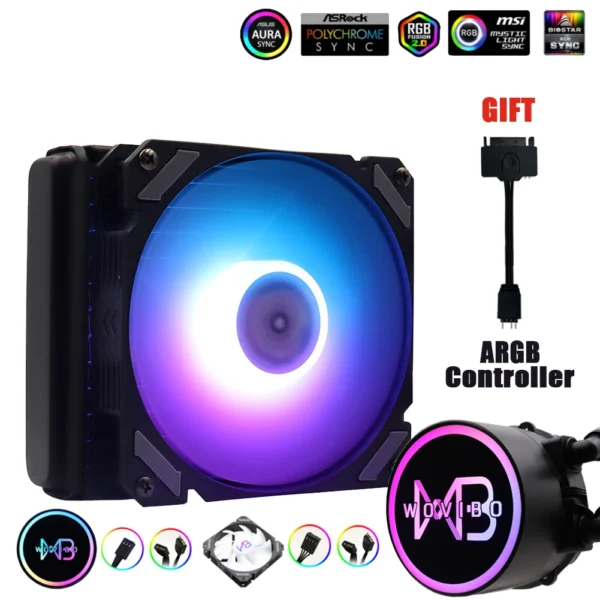 Wovibo 240mm ARGB Liquid CPU Cooler - Image 7