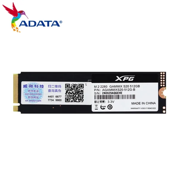ADATA XPG S20 NVMe M.2 SSD 256GB–2TB PCIe Gen3x4 - Image 3