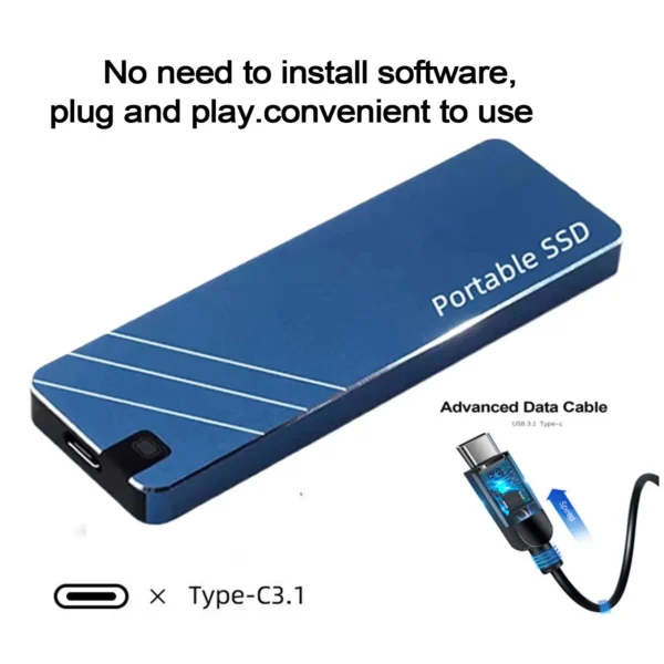Viugreum 1TB Portable SSD External Hard Drive USB 3.1 - Image 2